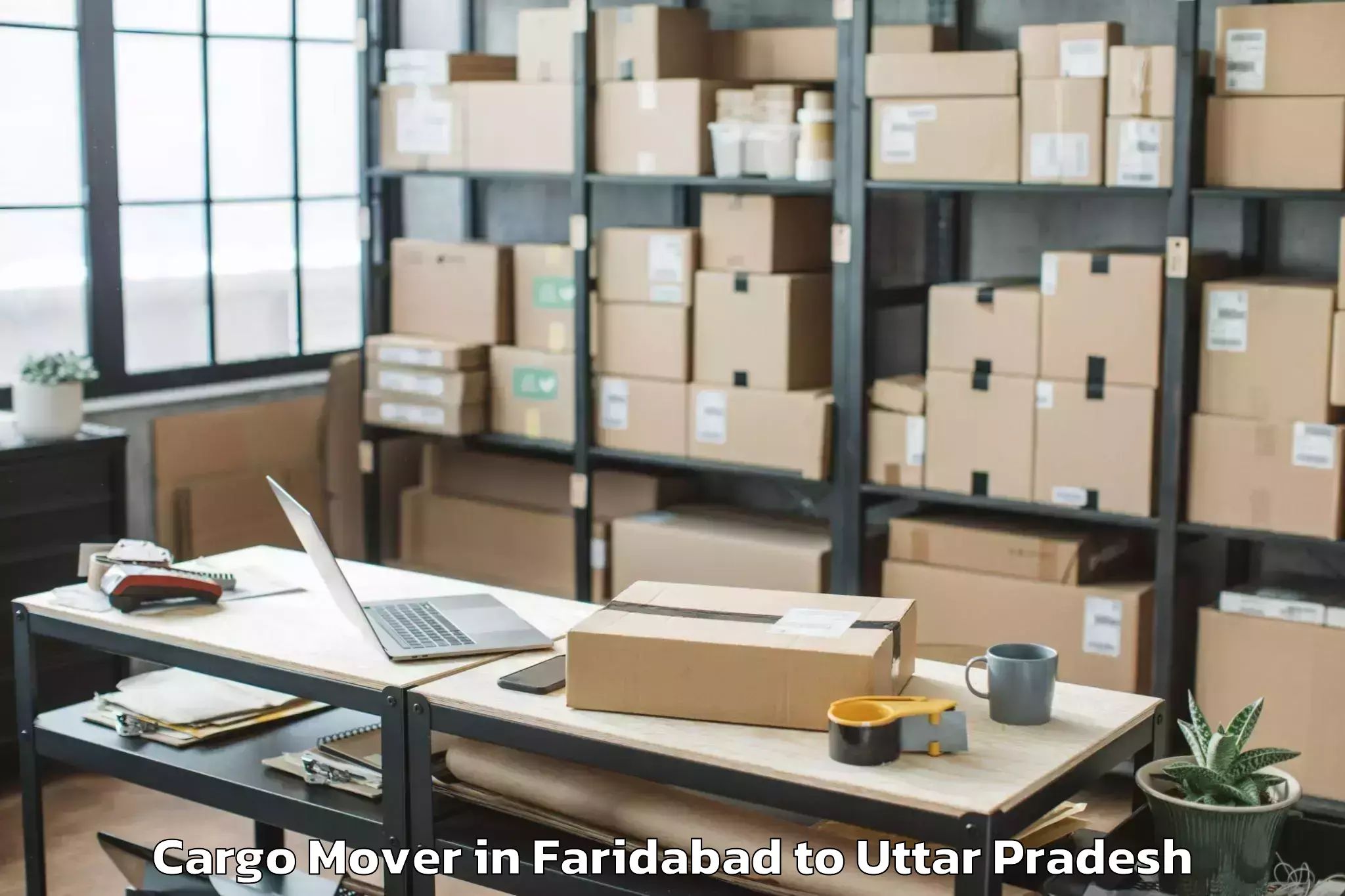 Book Faridabad to Lalganj Ajhara Cargo Mover